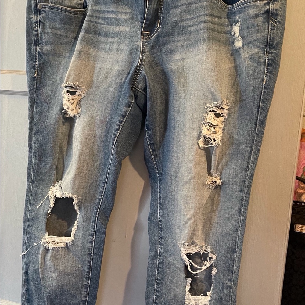 Torrid Light Blue Distressed Boyfriend Jeans